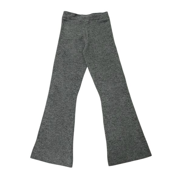 4TH Reckless Pants Womens 8 Gray Flared Ribbed Knitted Pull On Comfy Cozy Warm - Picture 5 of 12